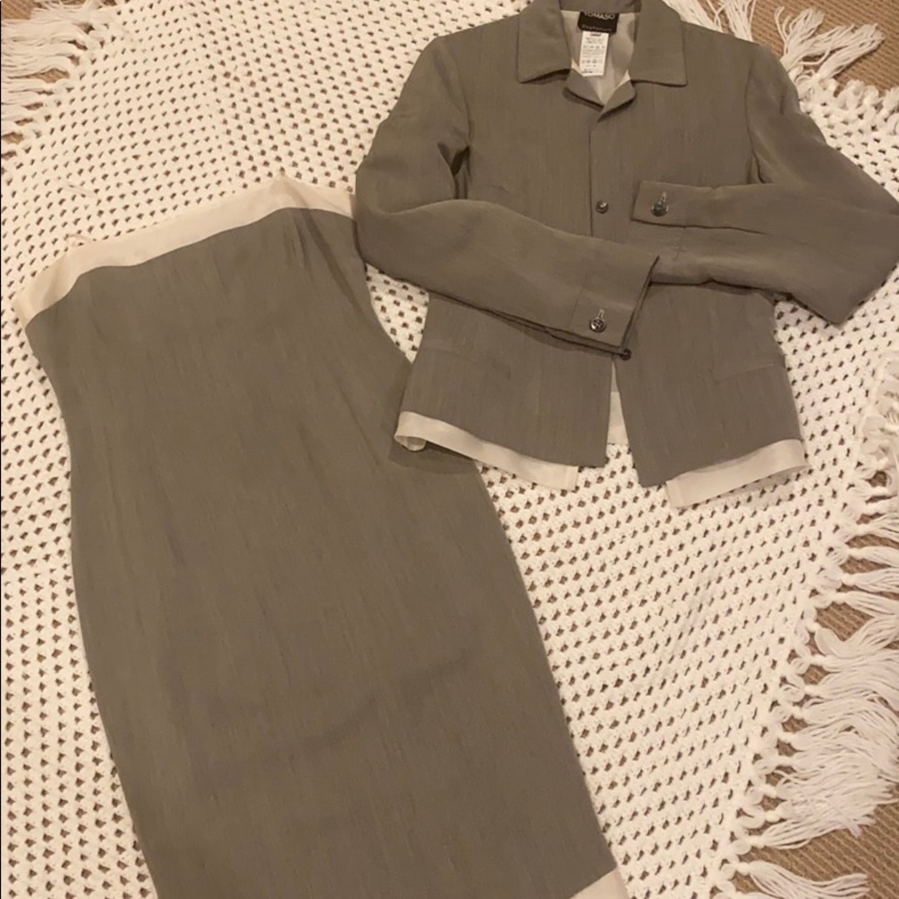 TOMASO STEFANELLI DRESS & JACKET SUIT COUTURE VINTAGE - Picture 15 of 16